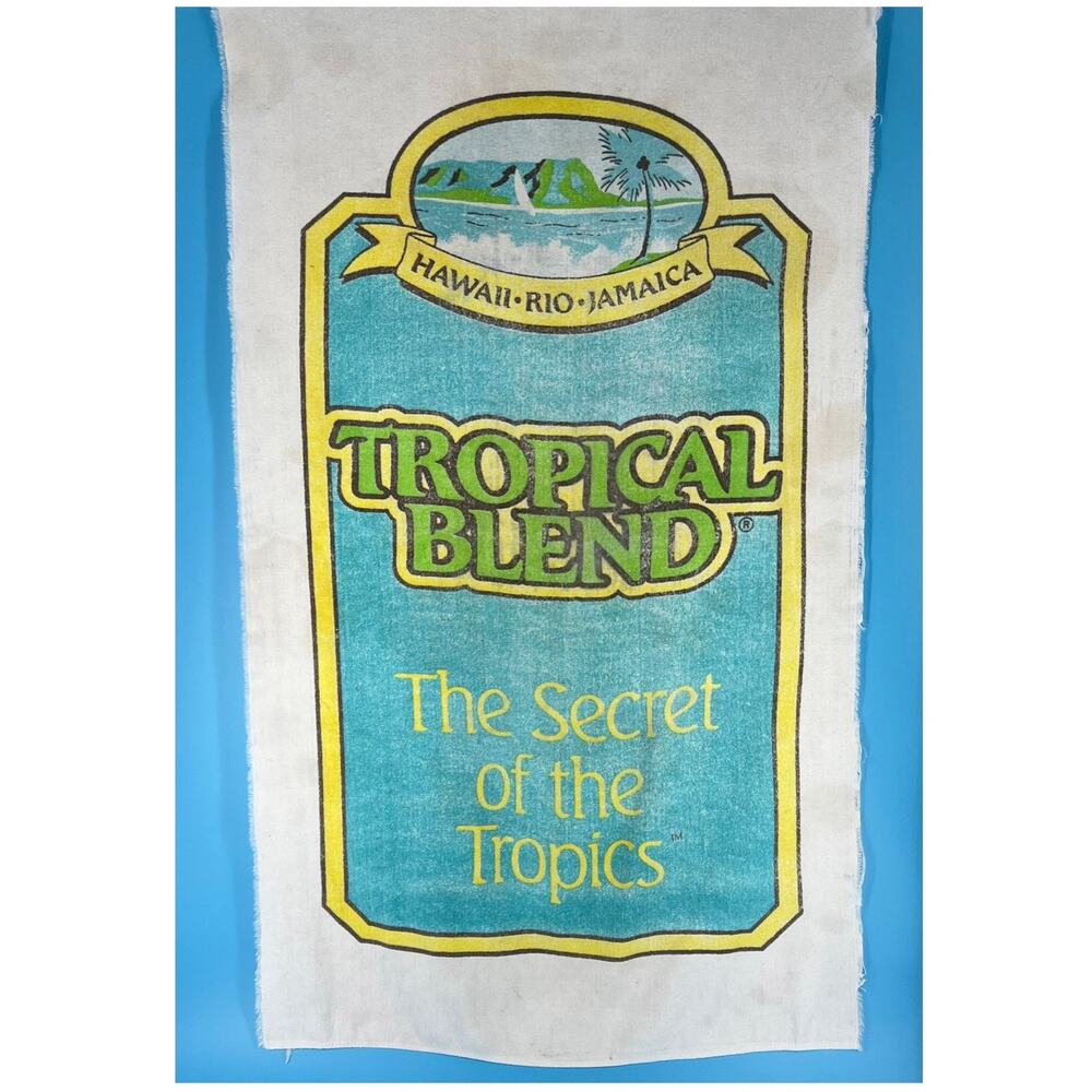 80s Tropical Blend beach towel 1980s vintage